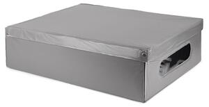 Skládací úložná kartonová krabice Compactor, potažená PVC, 58 x 48 x 16 cm, šedá