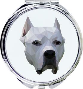 Argentinský dog, Dogo Argentino - Zrcadlo s fotografií a geometrickým vzorem od značky Art-Dog