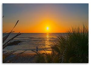 Obraz na plátně Západ slunce na pláži - 60x40 cm