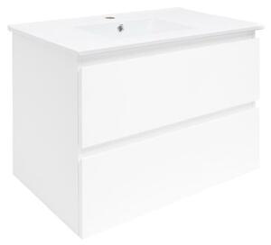 Koupelnová skříňka s umyvadlem SAT B-Way 79x50x45 cm bílá lesk BWAY280WU4BI