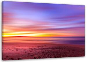 Obraz na plátně Západ slunce fialový - 90x60 cm
