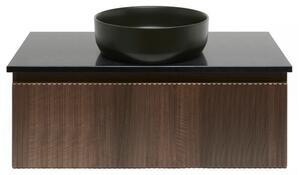 Koupelnová skříňka s žulovou deskou SAT Evolution 98x30x44,8 cm ořech mat SATEVO100NAZ