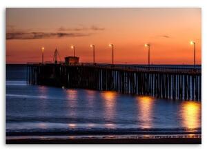 Obraz na plátně Molo Sunset Pier - 60x40 cm