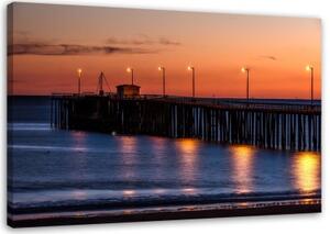 Obraz na plátně Molo Sunset Pier - 60x40 cm
