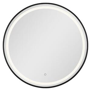 Zrcadlo se senzorem SAT 70x70 cm černá SATZKULED70CE