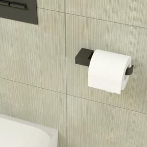Držák na toaletní papír moderní bez krytu černý, uchycení na straně NIMCO KIBO černá Ki-14055g-90