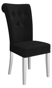 Čalouněná jídelní židle ST65 + klepadlo, Klepadlo: zlaté, Barva křesla: bíla polomatná, Potah: Magic Velvet 2219 5903211143786
