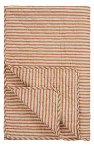 Prošívaný přehoz Sand / Sienna stripes 130 × 180 cm