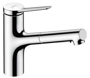 Dřezová baterie Hansgrohe Zesis s vytahovací sprškou, 2 proudy chrom 74810000