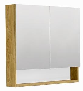 Zrcadlová skříňka SAT Cubeway 80x14x72 cm lamino dub hickory GALCU80DH