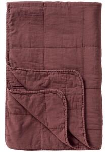 Prošívaný přehoz Vintage Dusty Plum 130 × 180 cm