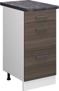 Spodní skříňka kuchyňské linky Vicco R-Line Ušlechtilá šedá 40 cm se zásuvkami, PD Antracit, Model 46592