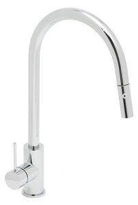 Dřezová baterie SAT Aurum s vytahovací sprškou, 2 proudy chrom SATBAUR286CR