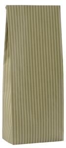 Papírový sáček Moss green stripes 30,5 cm – set 5 ks