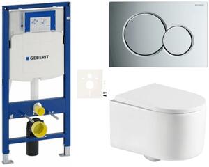 Závěsný WC set Geberit do lehkých stěn / předstěnová SAT SIKOGESTOR72S01CR