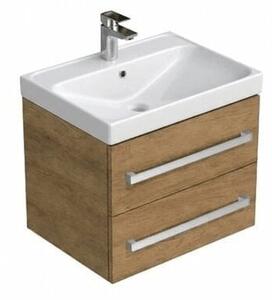 Koupelnová skříňka s umyvadlem SAT Cube Way 60x53x46 cm dub hickory mat CUBE46602DHBRE
