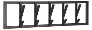 Černý kovový nástěnný věšák Frame – LABEL51