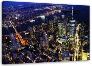 Obraz na plátně Noční New York - 120x80 cm