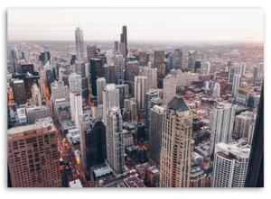 Obraz na plátně Architektura panoramatu Chicaga - 60x40 cm