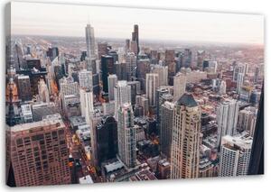 Obraz na plátně Architektura panoramatu Chicaga - 120x80 cm