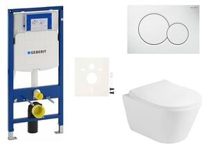 Cenově zvýhodněný závěsný WC set Geberit do lehkých stěn / předstěnová montáž + WC Glacera Ava SIKOGESAVAS01