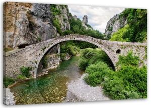 Obraz na plátně Starý kamenný most - 60x40 cm