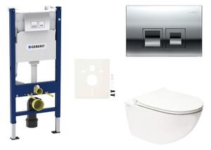 Cenově zvýhodněný závěsný WC set Geberit do lehkých stěn / předstěnová montáž + WC SAT Infinitio SIKOGESINFD35