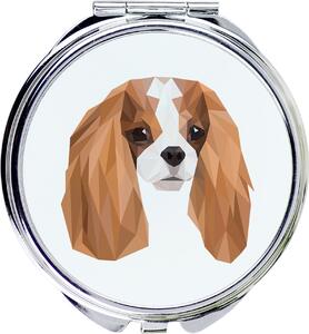 Španělský kavalír král Karel - Zrcadlo značky Art-Dog s fotografií a geometrickým vzorem