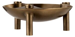 Designová miska se svícny STOFF Nagel Bronzed Brass