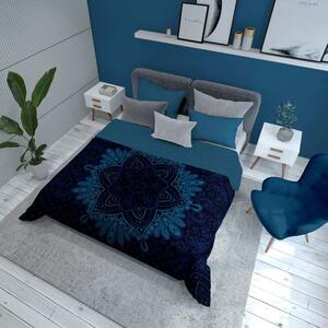 DETEXPOL Přehoz na postel Mandala modrá Polyester, 170/210 cm