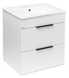 Koupelnová skříňka s umyvadlem Jika Plan 55x44,1x62,2 cm bílá H4536121763001