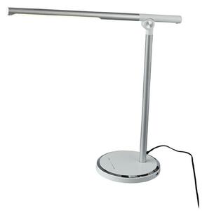 ACA Lighting stolní lampa LED 7W stříbrná + bílá CCT 300LM stmívatelná + dotykový spínač + USB nabíjení DEGAS SF1816LEDS