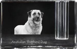 Anatolský pastevecký pes - Stojan na pera, křišťálový organizér s fotografií psa, jedinečná dekorace na stůl od značky Art-Dog