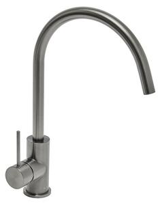 Dřezová baterie SAT Aurum s otočným ramínkem broušený gun metal SATBAUR280BGM