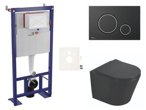 Cenově zvýhodněný závěsný WC set SAT do lehkých stěn / předstěnová montáž + WC SAT Infinitio SIKOSSINB78