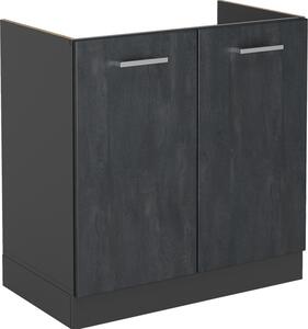 Skříňka pod dřez Vicco R-Line Černý beton 80 cm bez pracovní desky, Model 47478