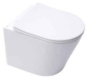 Wc závěsné SAT Infinitio včetně prkénka softclose, bílá matná, zadní odpad SATINF010RREXPWM