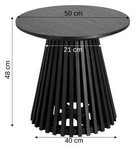 Hector Konferenční stolek Burgo 50 cm kulatý teakové dřevo černý