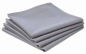 Bavlněné ubrousky v šedé barvě, 4 kusy, 40x40 cm