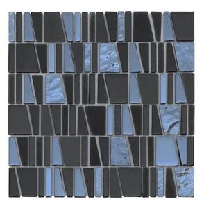Skleněná mozaika Premium Mosaic černá 30x30 cm lesk MOSCUBEBK