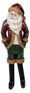 Vánoční dekorace Santa Claus v ležérním stylu – 13x7x39 cm