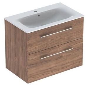 Koupelnová skříňka s umyvadlem Geberit Selnova 80x50,2x65,2 cm ořech hickory 501.242.00.1