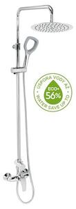 Sprchový systém Novaservis Metalia ECO+ na stěnu s pákovou baterií chrom SETECO/57,0