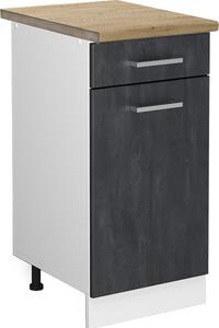 Spodní skříňka kuchyňské linky Vicco R-Line Černý beton 40 cm PD Dub, Model 47459