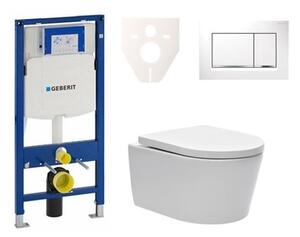 Cenově zvýhodněný závěsný WC set Geberit do lehkých stěn / předstěnová montáž + WC SAT Brevis SIKOGES3W5