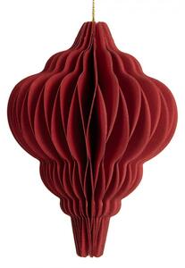 Červená vánoční ozdoba z papíru Harmonic III – 10 cm