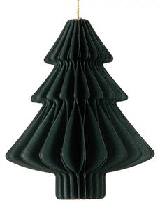 Zelená vánoční ozdoba z papíru stromeček Harmonic IV – 10 cm