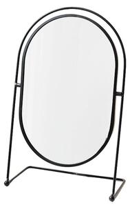Stolní zrcadlo UNIQ Oval Lux – elegantní kosmetické zrcadlo v černé barvě