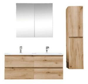Koupelnová skříňka s umyvadlem SAT B-Way 119x50x45 cm dub mat KSETBWAY24