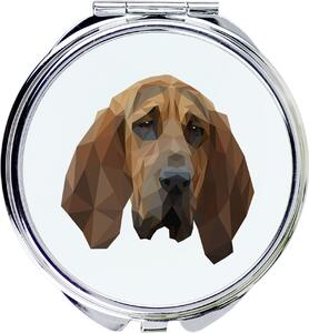 Bluthund, Bloodhound, Chien de St Hubert – Zrcadlo značky Art-Dog s fotografií a geometrickým vzorem